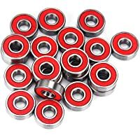 10 piezas multiusos blindado doble de acero cromado de alta velocidad silenciosa Rodamientos Vespa del patín de ruedas…